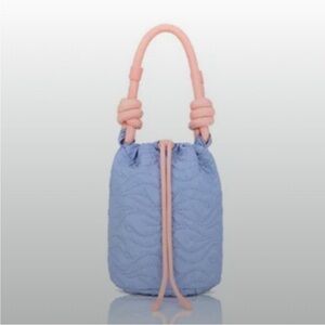 Dolce & Gabbana Jasmine Mini Quilted Bucket Bag (Blue-Peach💙🧡)